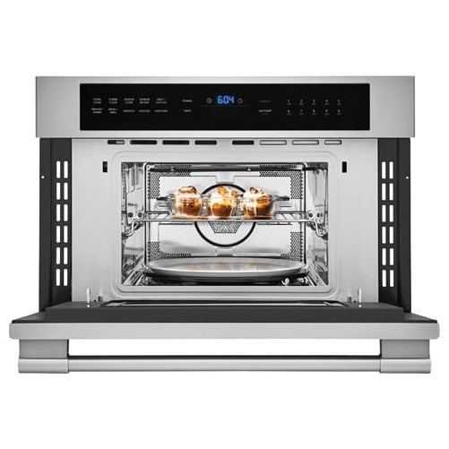 Built in microwave with drop down door store